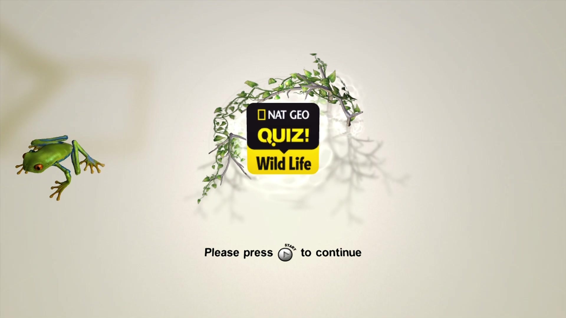 NatGeo Quiz! Wild Life title screen for Xbox 360